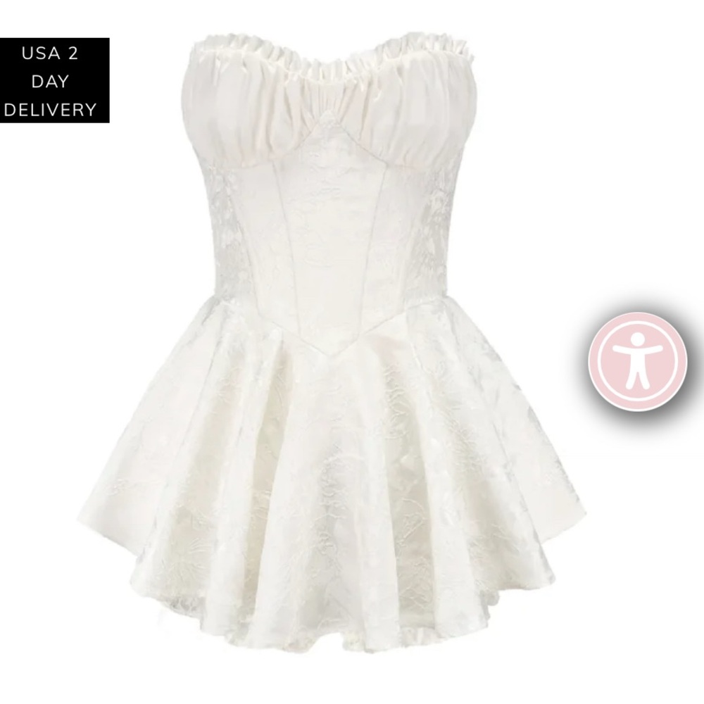 Nana Jaqueline Airina Dress White
